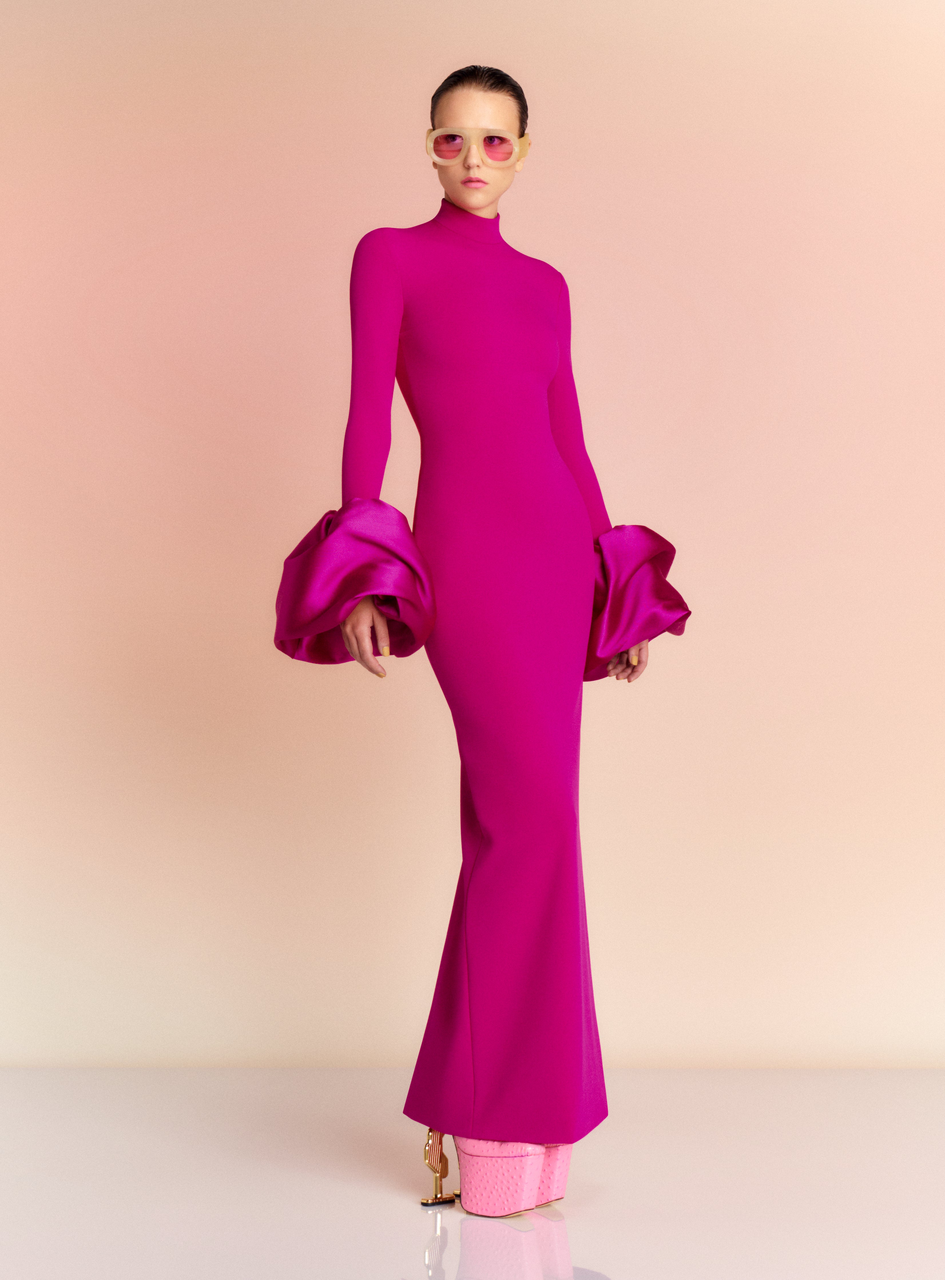 The Viviana Maxi Dress in Fuchsia – Solace London