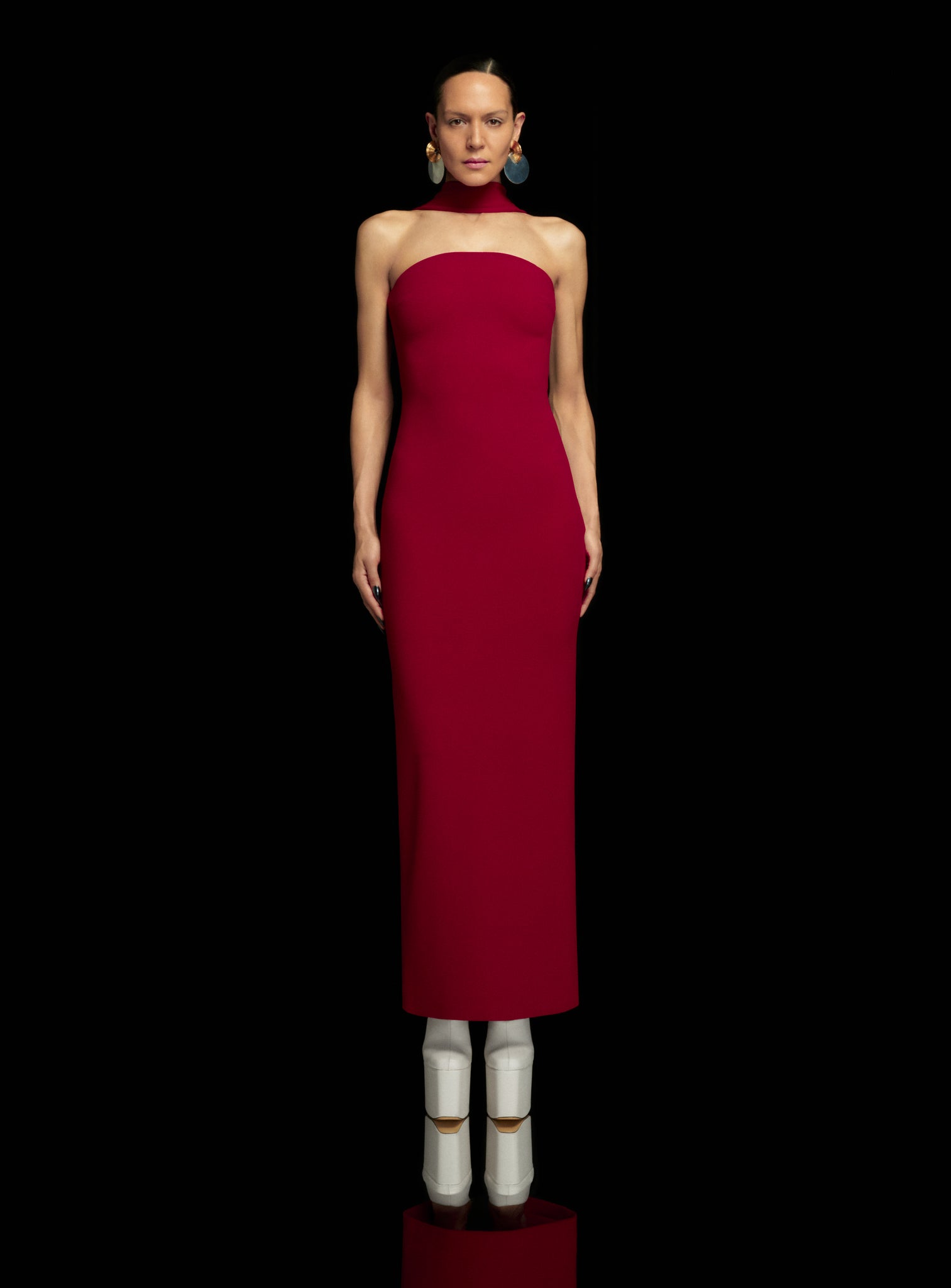 The Amari Maxi Dress in Ruby