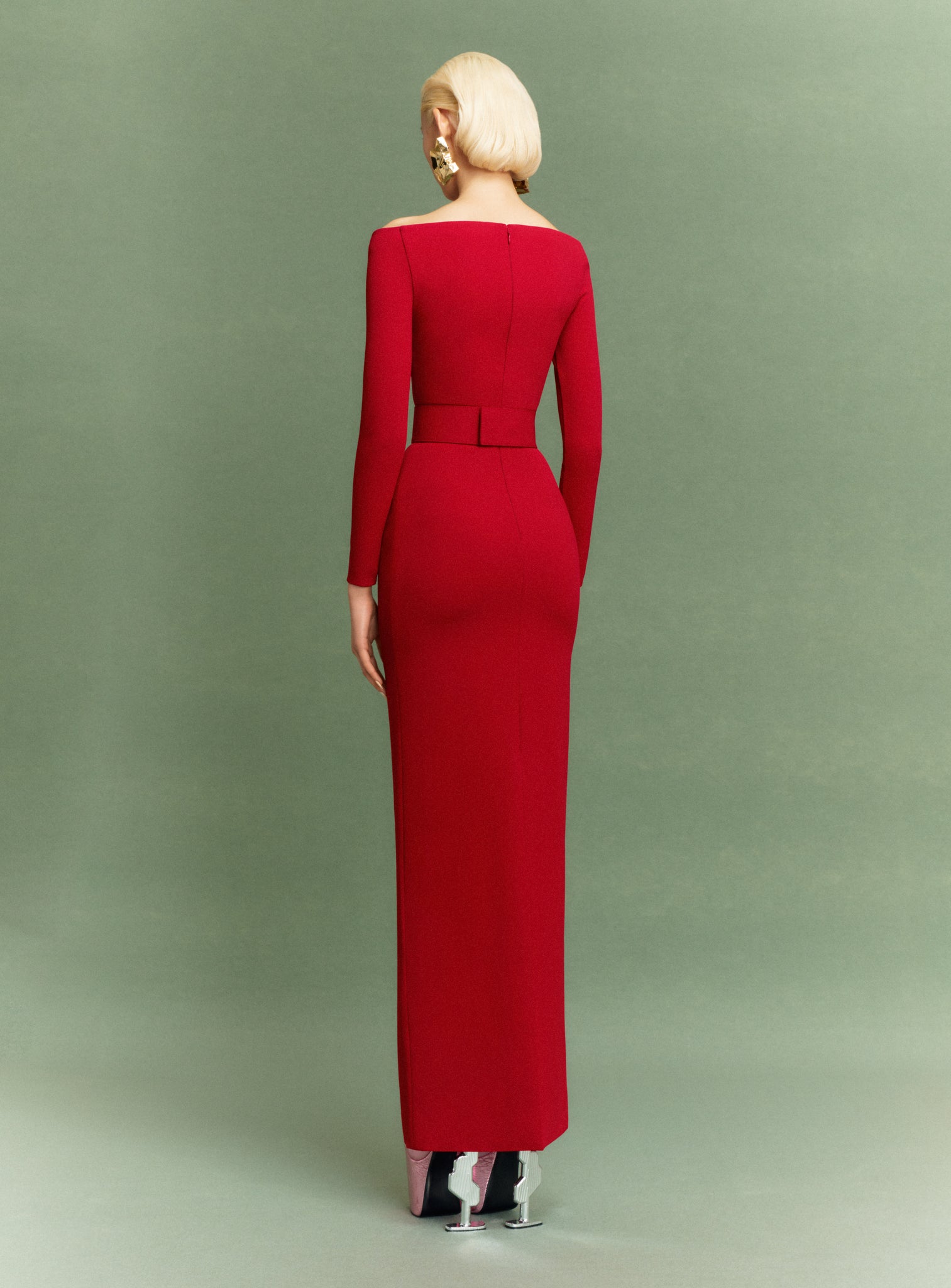 The Sabina Maxi Dress in Ruby