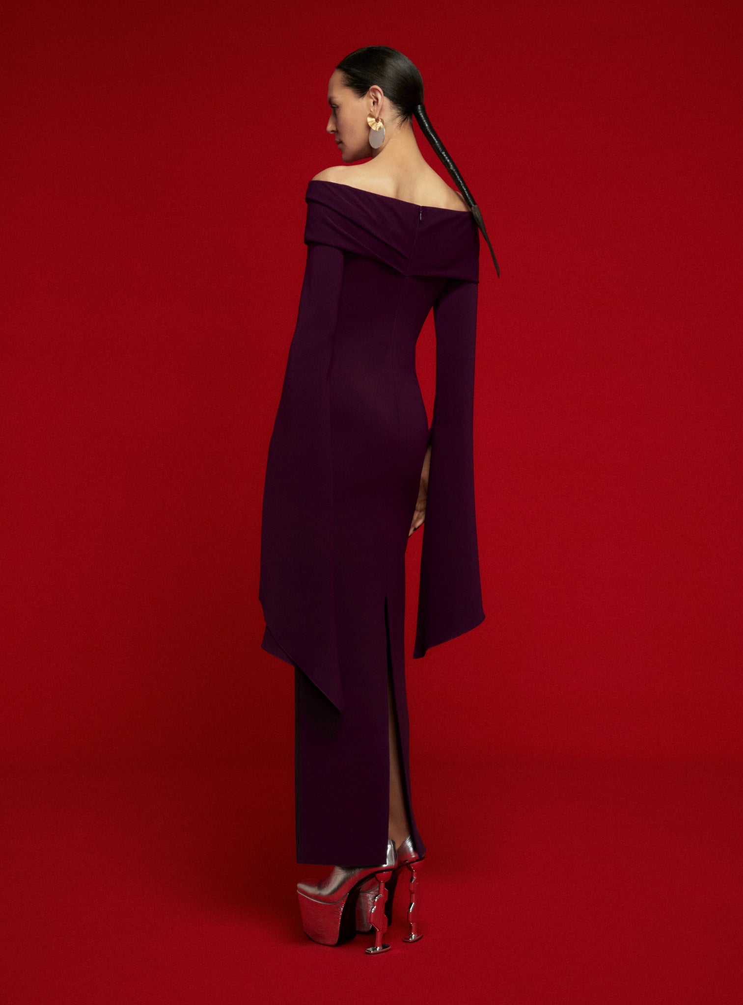 The Arden Maxi Dress in Aubergine