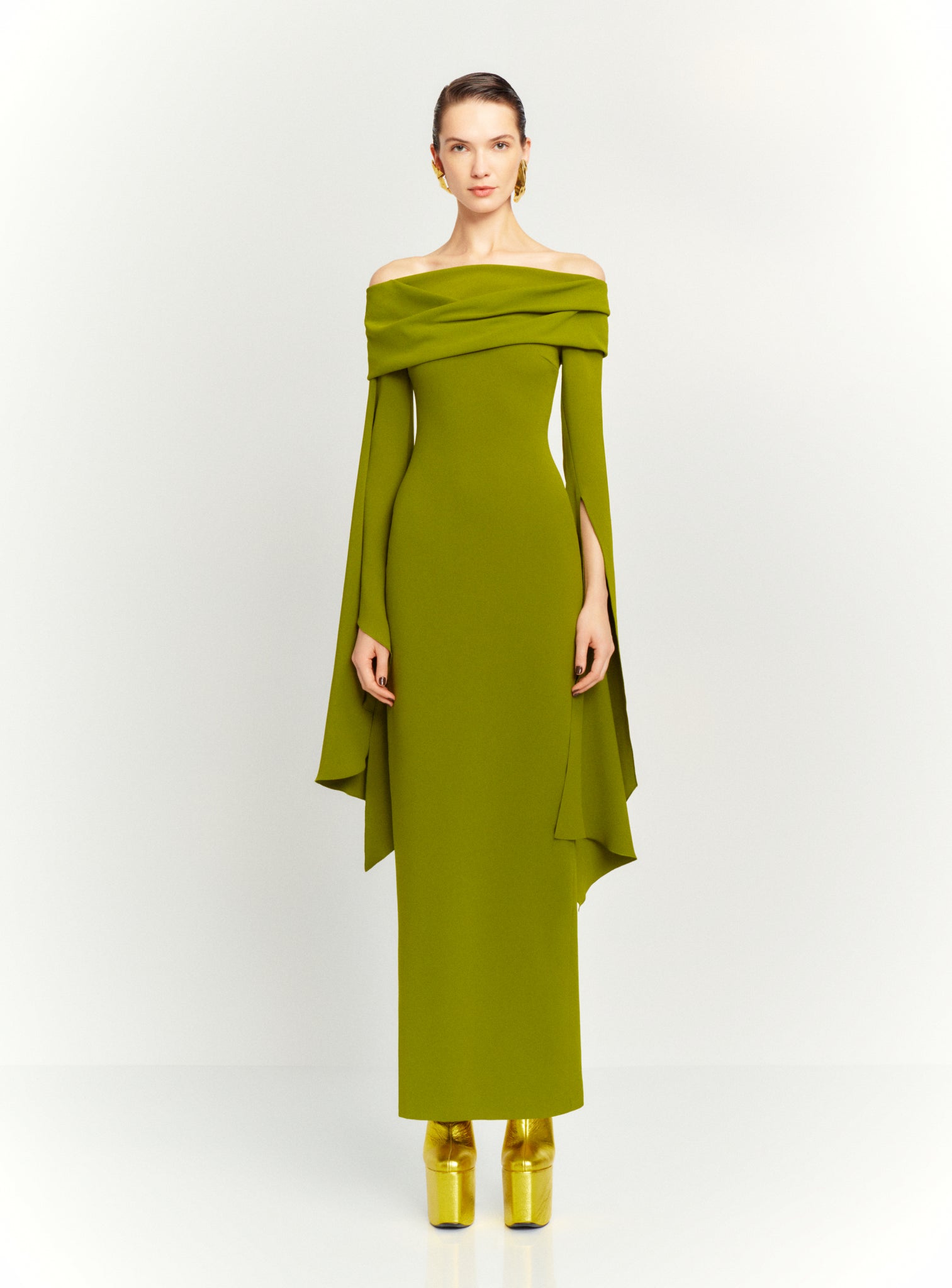 The Arden Maxi Dress in Sweet Pea Green