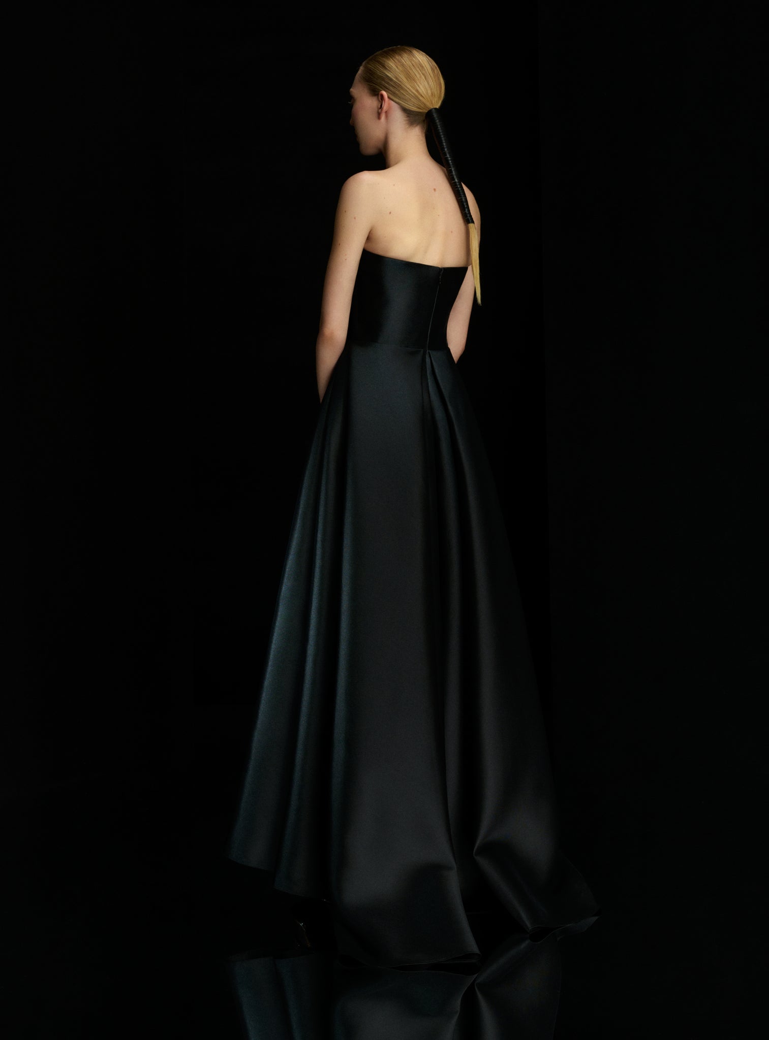 The Tiffany Crystal Maxi Dress in Black