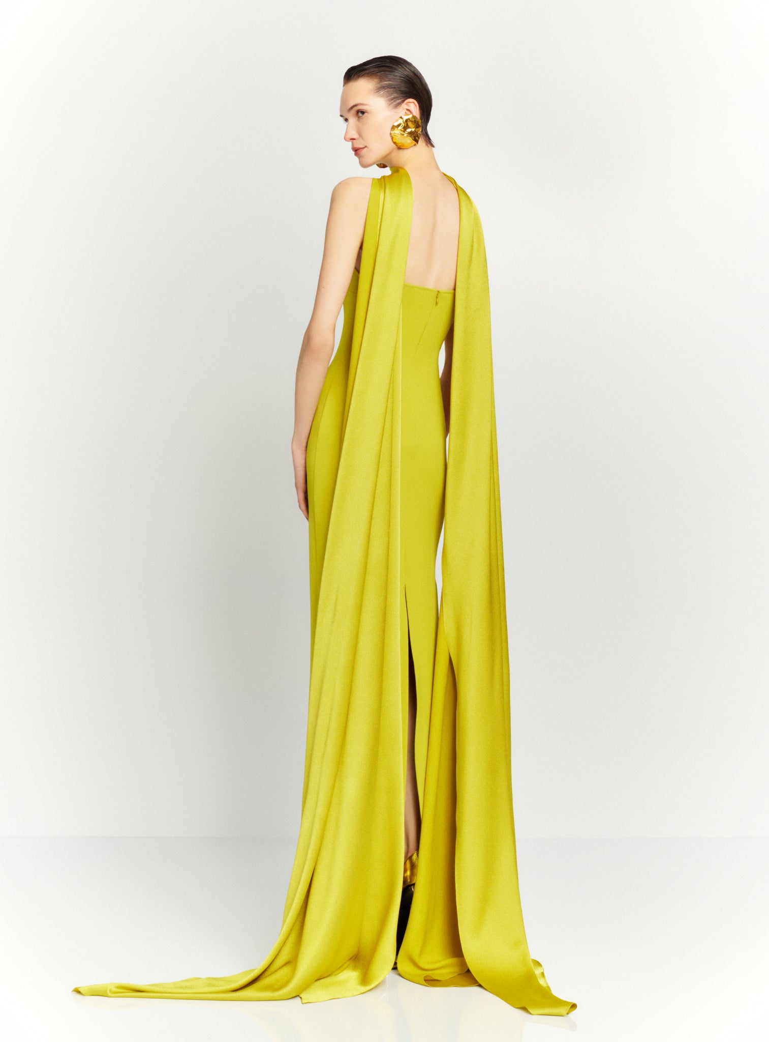 The Ophelia Maxi Dress in Chartreuse