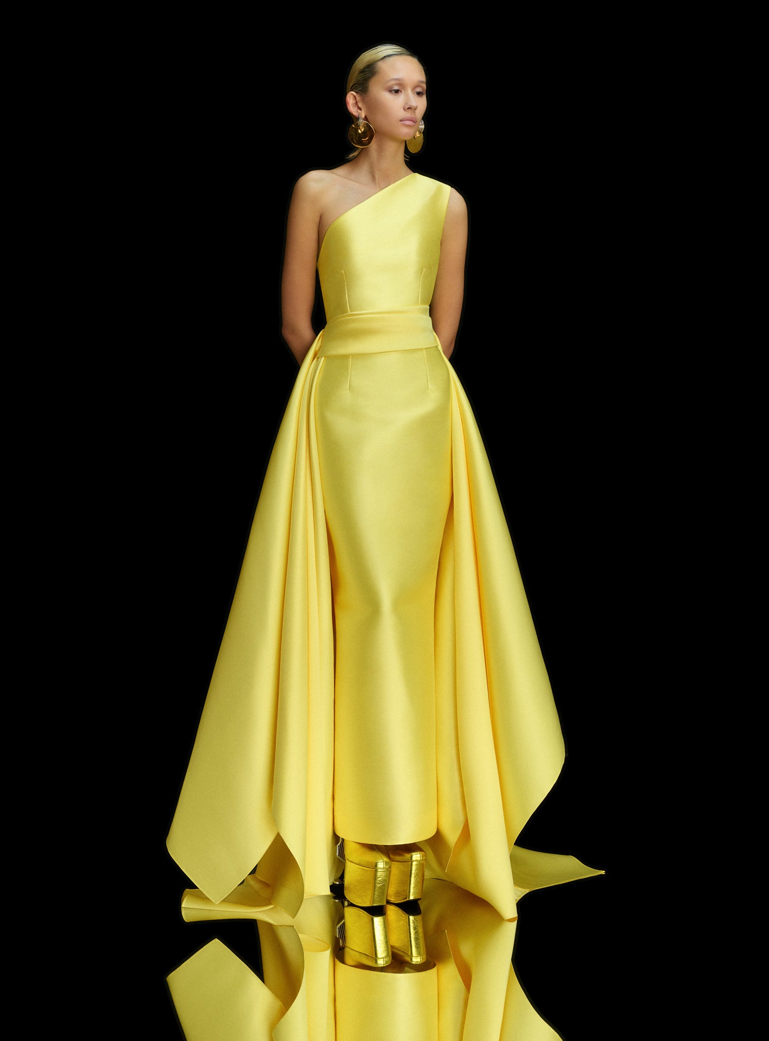 The Charo Maxi Dress in Lemon