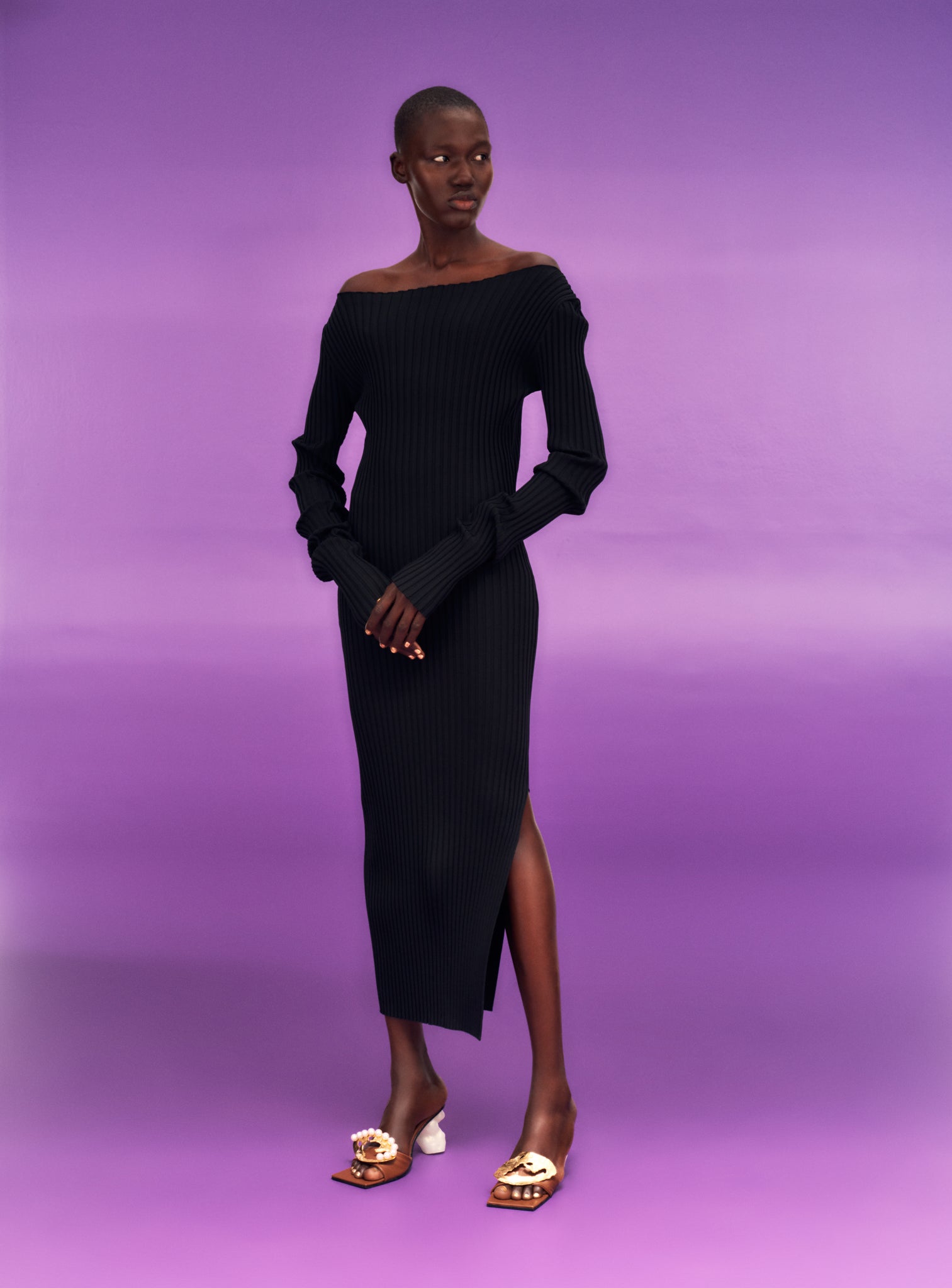 The Loren Maxi Dress in Black – Solace London