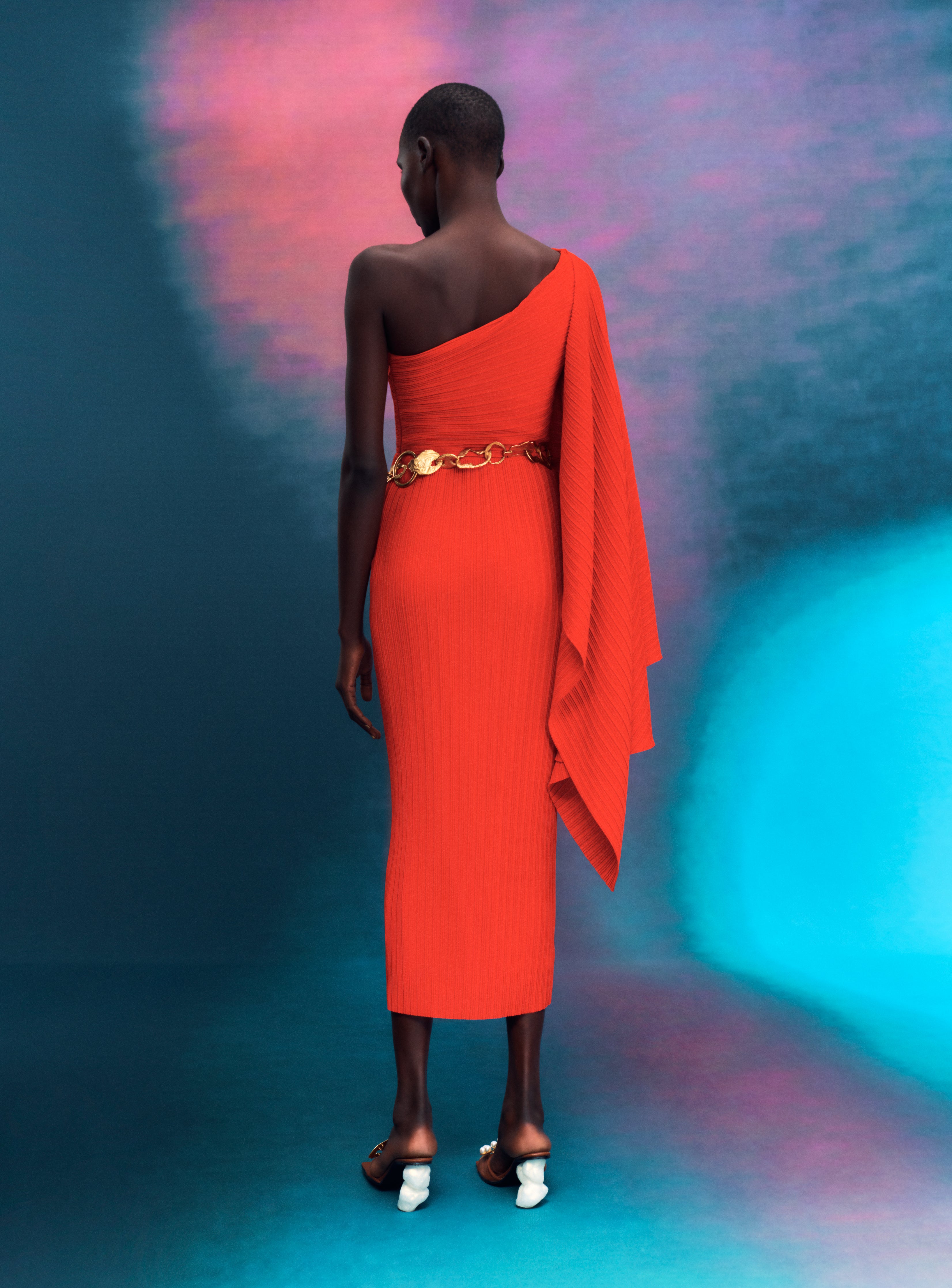 The Lenna Midi Dress in Red – Solace London