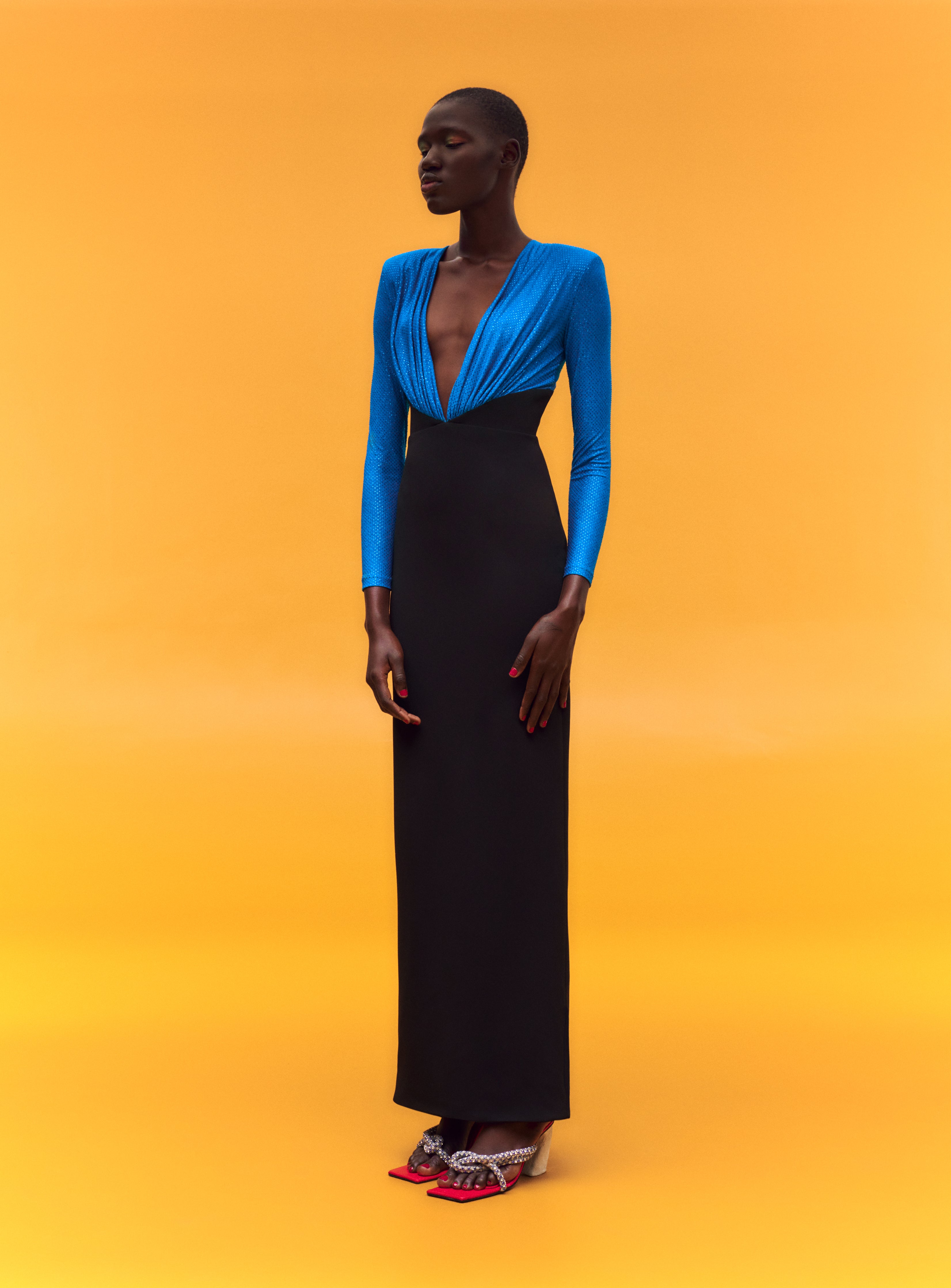 The Lena Maxi Dress in Cerulean Blue – Solace London