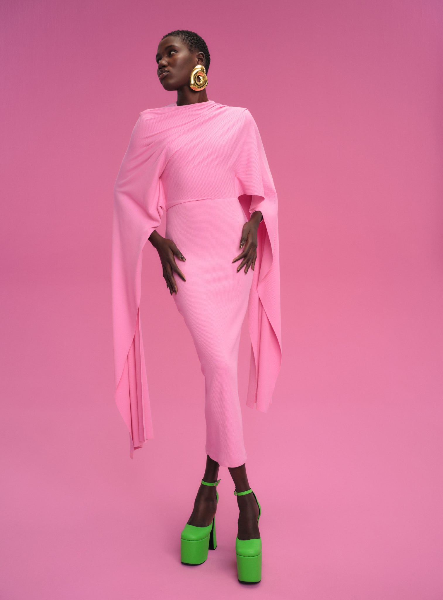 The Tilda Midi Dress in Bubblegum – Solace London