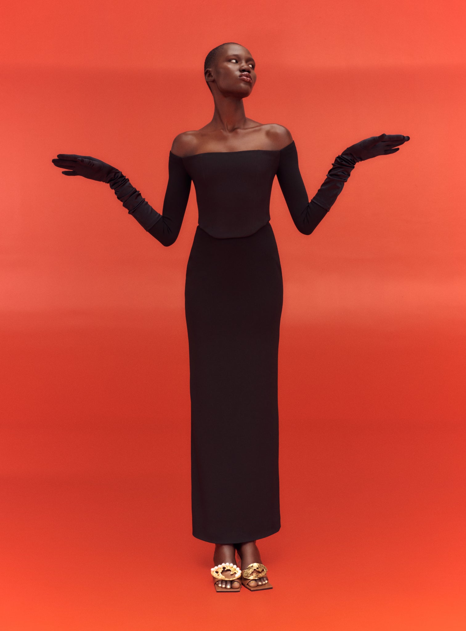 The Kae Maxi Dress in Black – Solace London